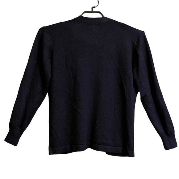 Parker School Uniform Cardigan Sweater Unisex Small Navy Cornerstone School TX - Picture 6 of 12